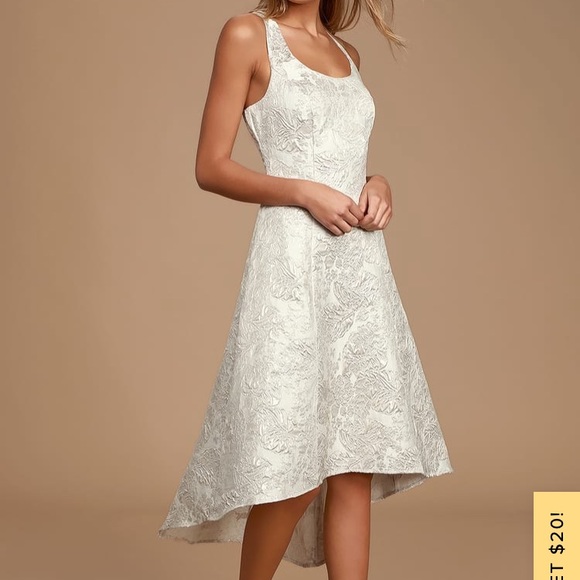 Lulus Dresses & Skirts - Lulus Vow or Never high-low floral brocade dress